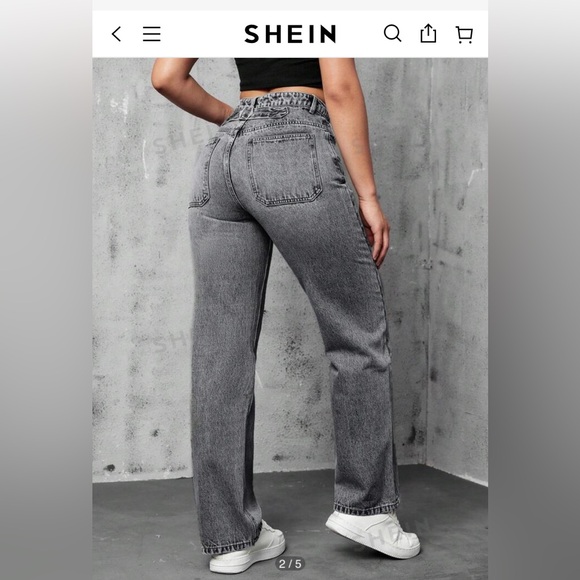 ⭐️NWOT Shein Slant Pocket Straight Leg Jeans - Picture 4 of 4